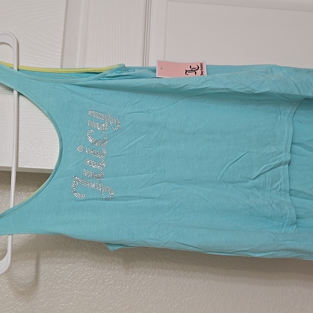 Juicy Couture Blue Ribbed Sleeveless Tank Top xs